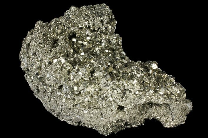 Large, Gleaming Pyrite Crystal Cluster - Peru #131136